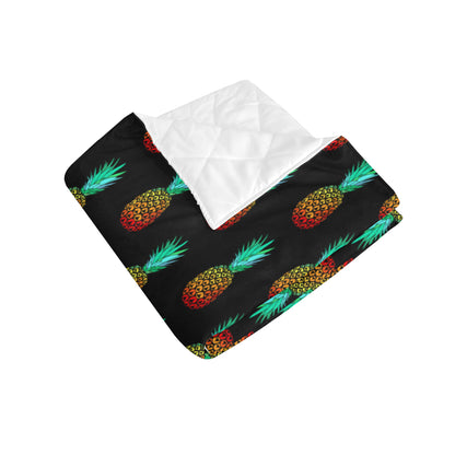 Pineapple Pattern Print Design A05 Premium Quilt