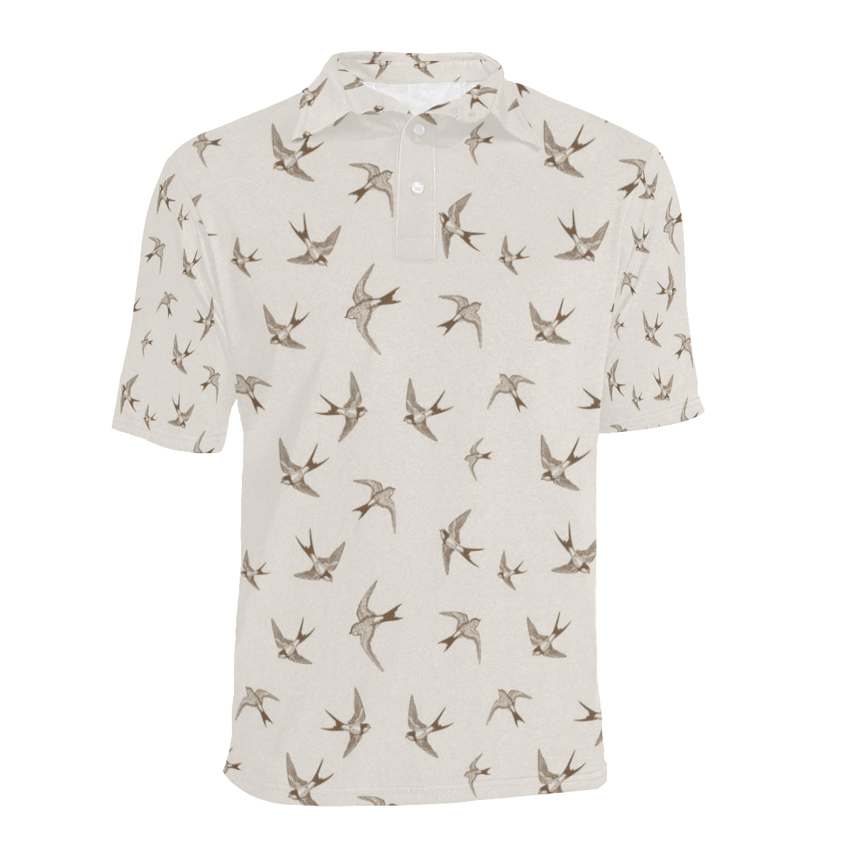 Swallow Bird Pattern Print Design 01 Men Polo Shirt