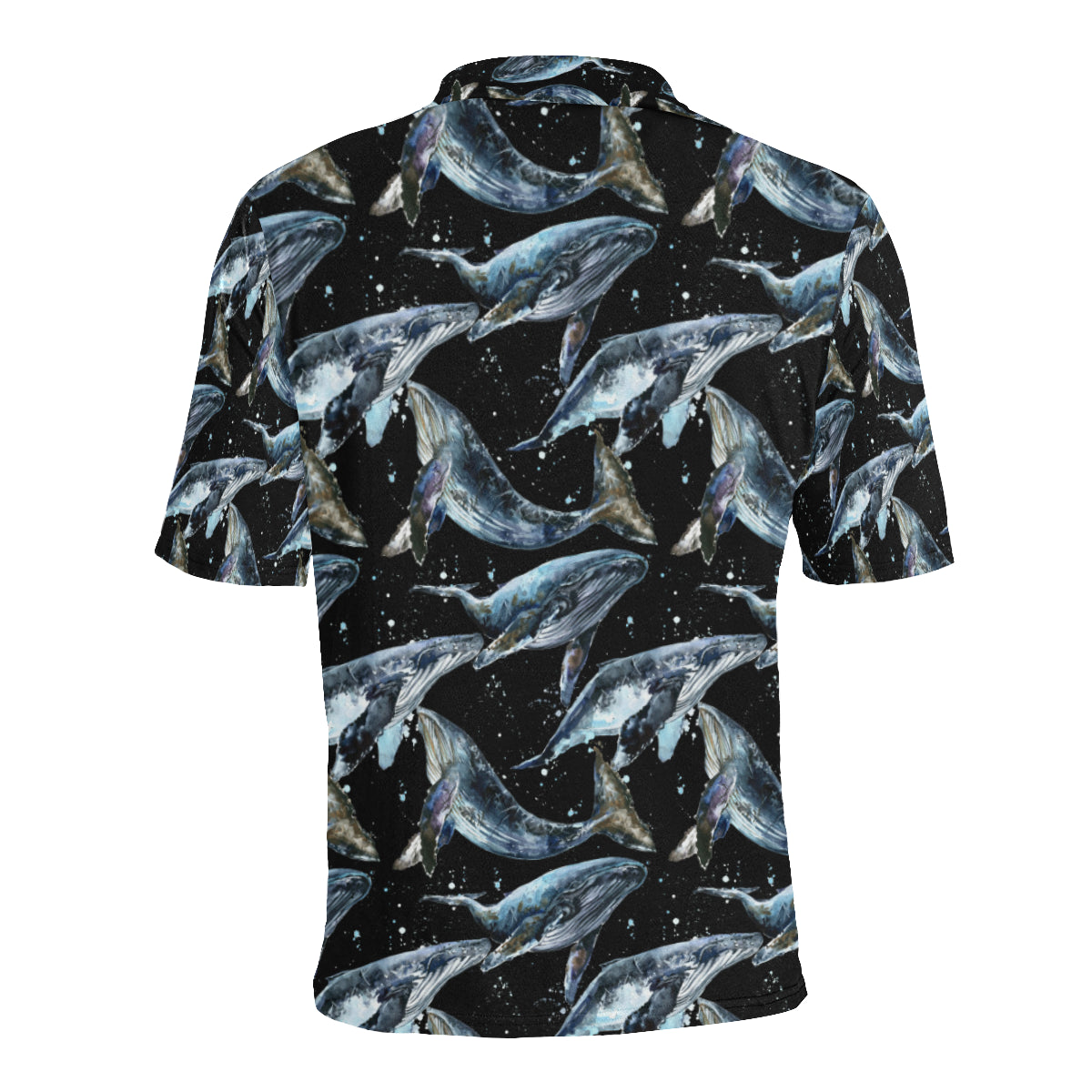 Humpback Whale Pattern Print Design 01 Men Polo Shirt