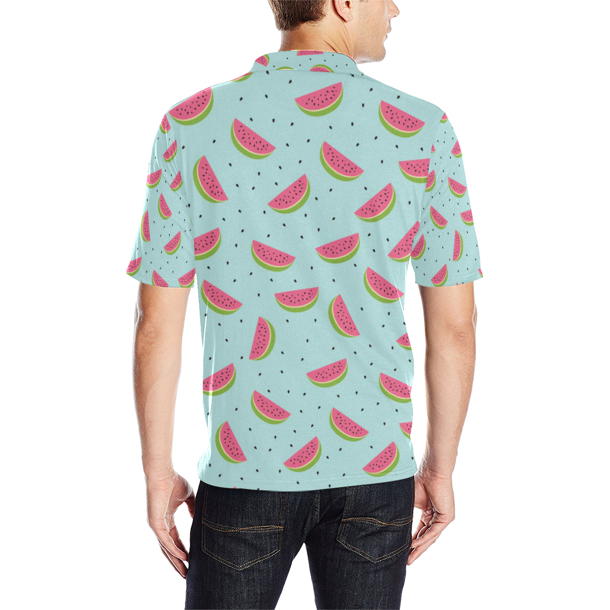 Watermelon Pattern Print Design WM06 Men Polo Shirt