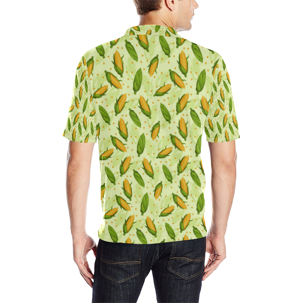 Agricultural Fresh Corn cob Print Pattern Men Polo Shirt