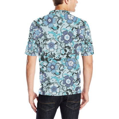 Carnations Pattern Print Design CN04 Men Polo Shirt