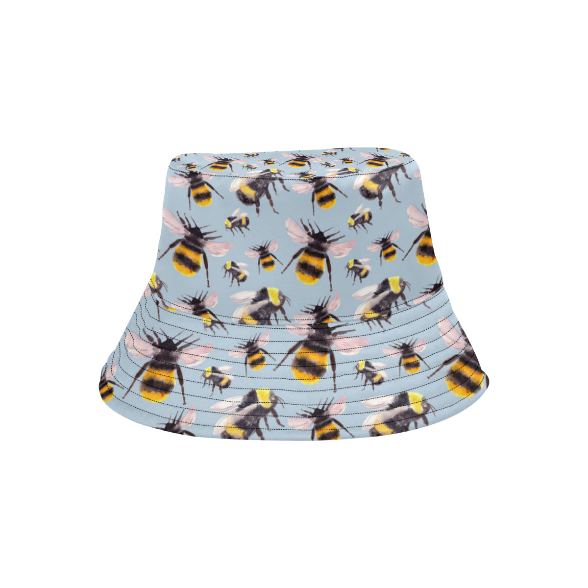 Bee Pattern Print Design BEE08 Unisex Bucket Hat