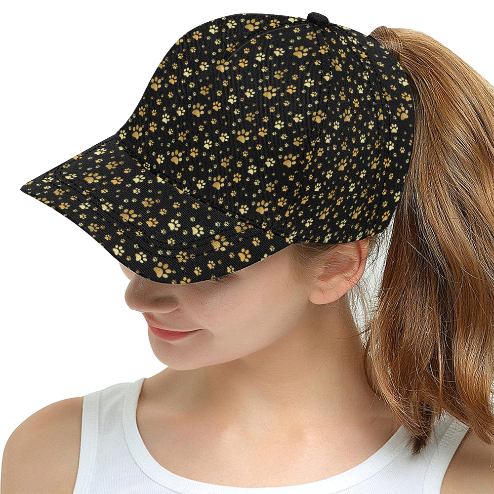 Paw Gold Print Snapback Cap