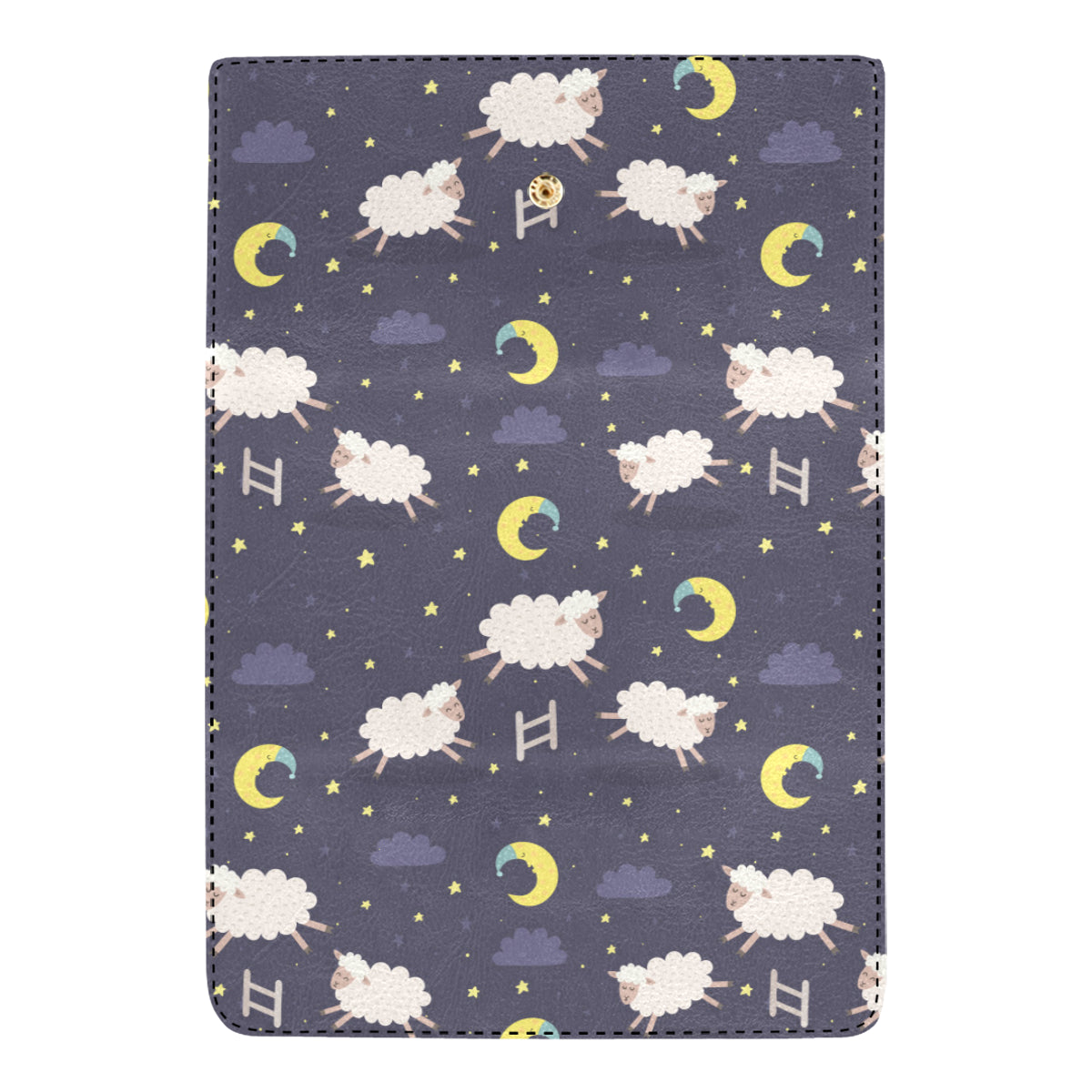 Sheep Night Pattern Print Design 02 Women's Trifold Wallet