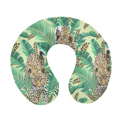 Leopard Pattern Print Design 03 U-Shaped Travel Neck Pillow