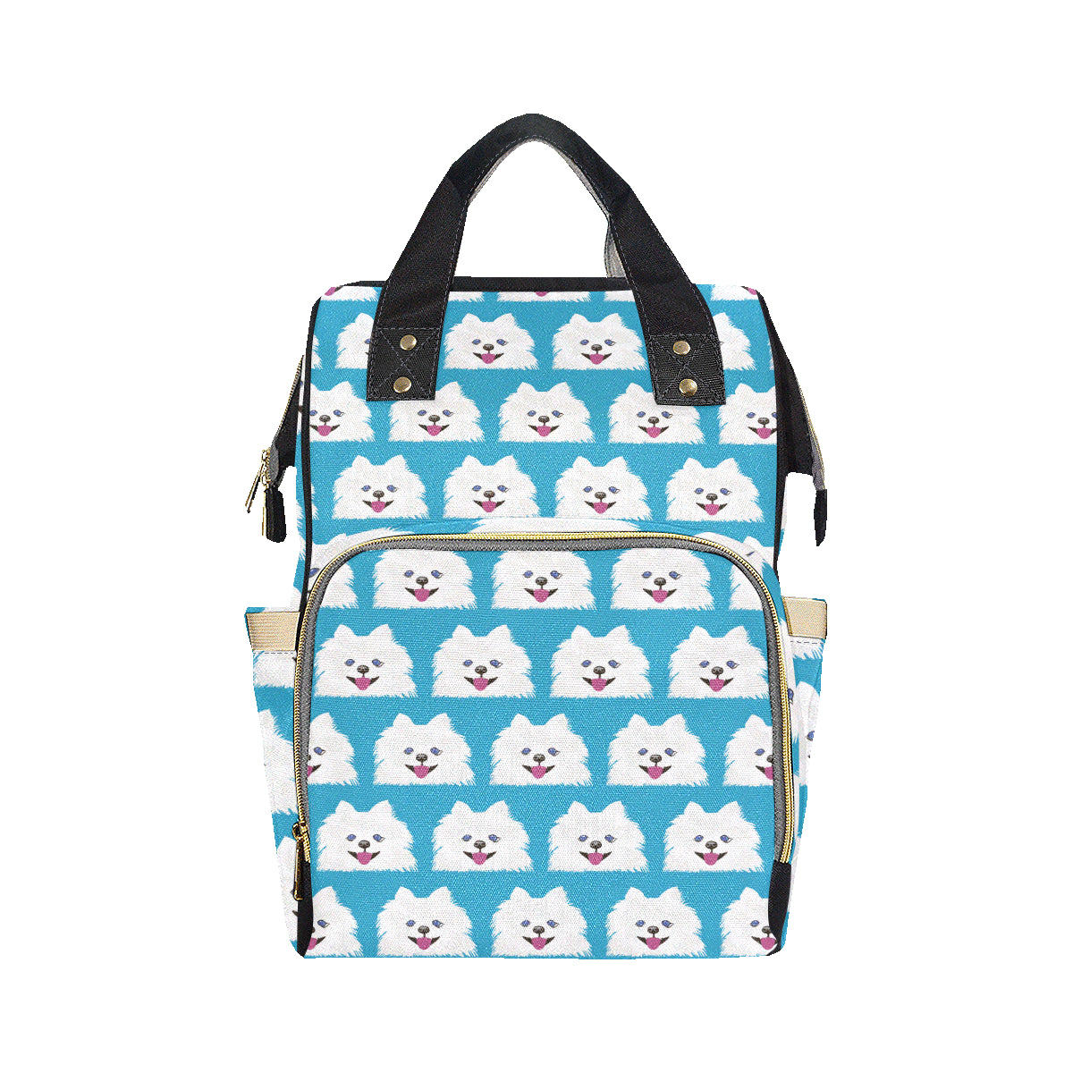Pomeranians Pattern Print Design A05 Diaper Bag Backpack