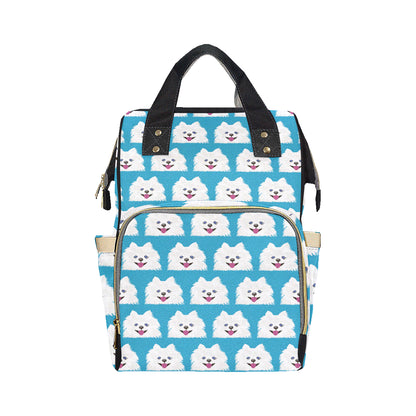 Pomeranians Pattern Print Design A05 Diaper Bag Backpack