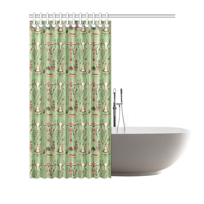 Native Indian Themed Design Print Shower Curtain