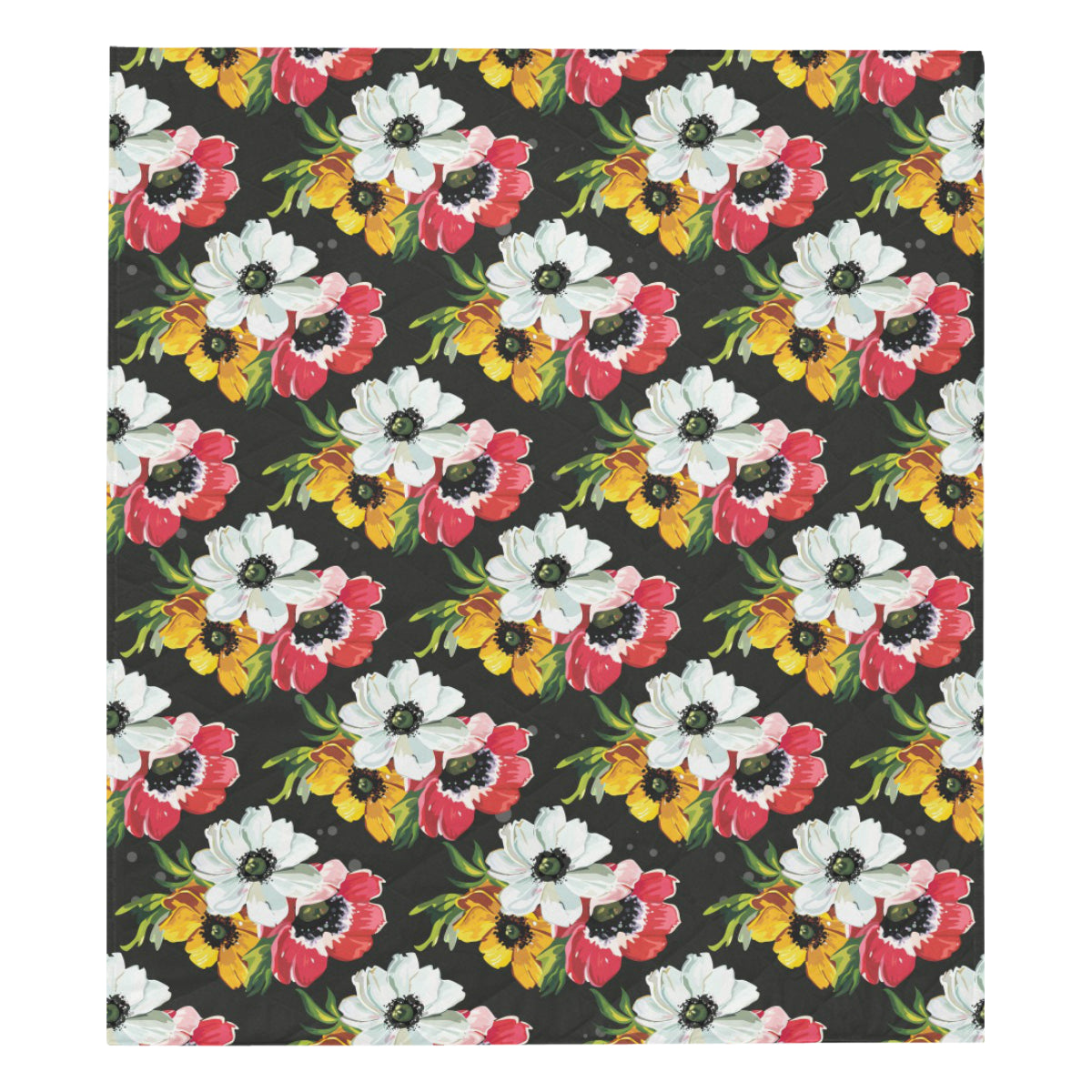 Anemone Pattern Print Design AM07 Premium Quilt