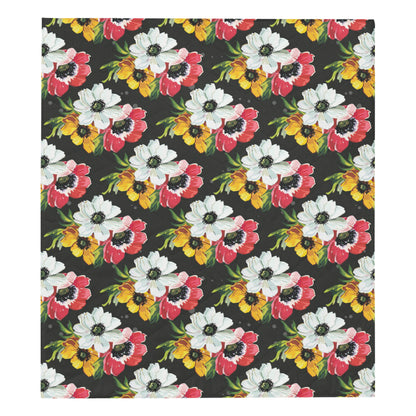 Anemone Pattern Print Design AM07 Premium Quilt