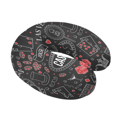 Casino Pattern Print Design 04 U-Shaped Travel Neck Pillow