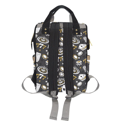 Casino Pattern Print Design 05 Diaper Bag Backpack