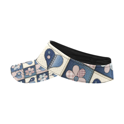 Patchwork Heart Flower Pattern Print Design 01 Unisex Sun Visor