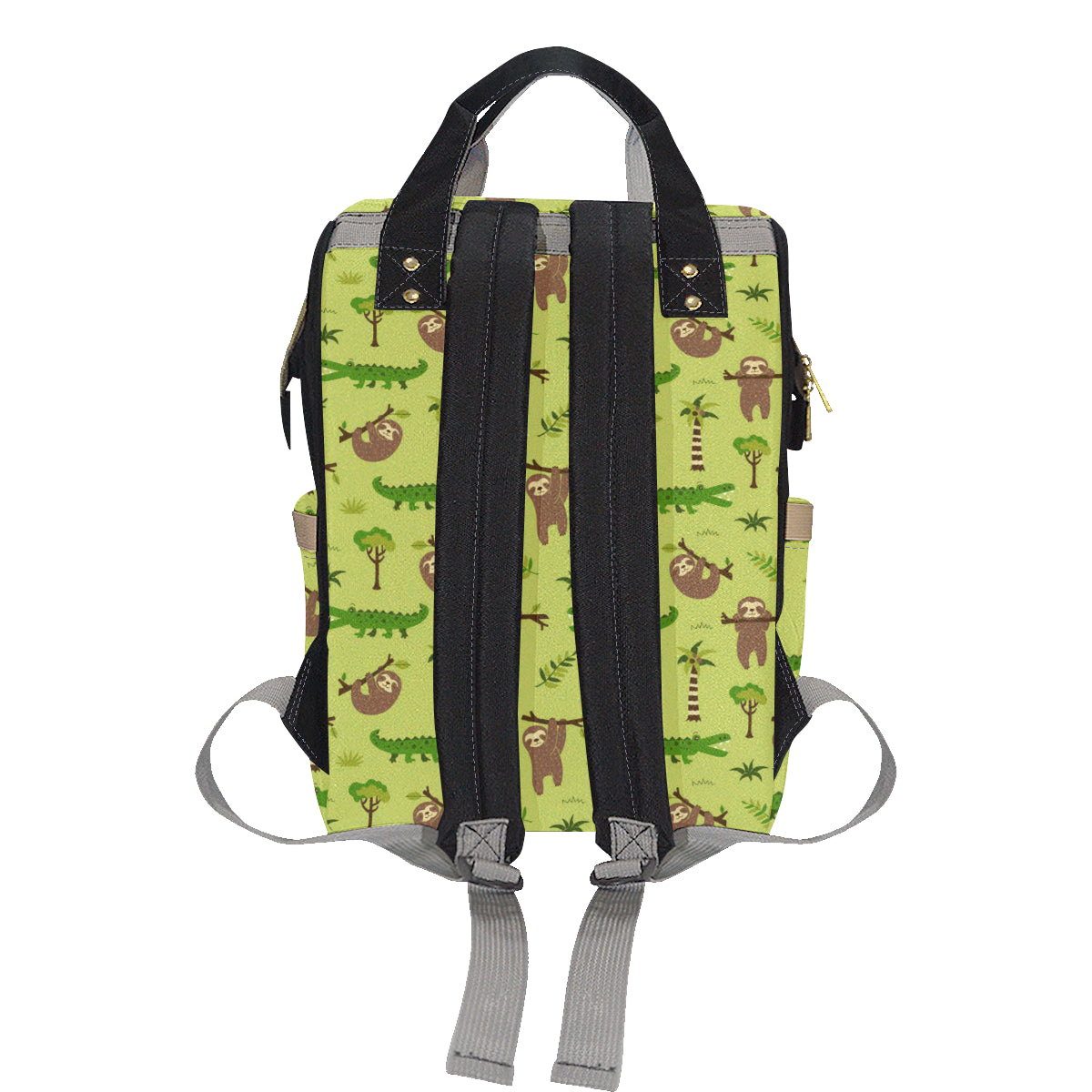 Alligator Pattern Print Design 04 Diaper Bag Backpack