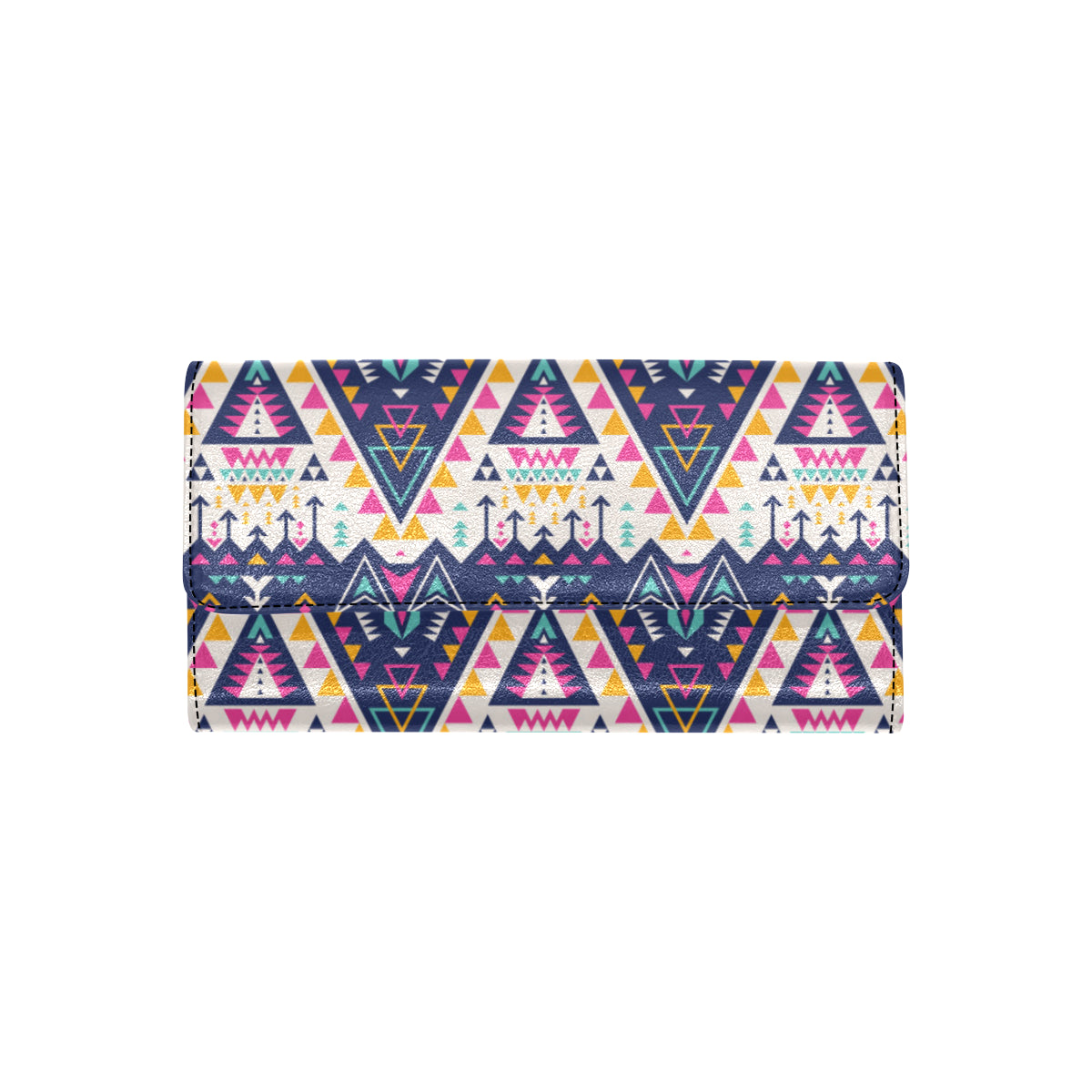 Pink Tribal Aztec native american Women's Trifold Wallet