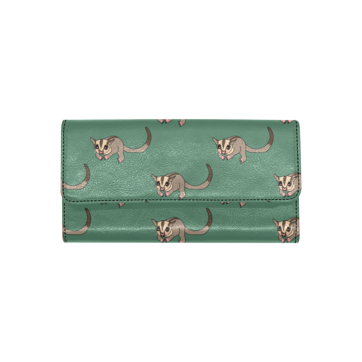Sugar Glider Pattern Print Design 01 Women's Trifold Wallet