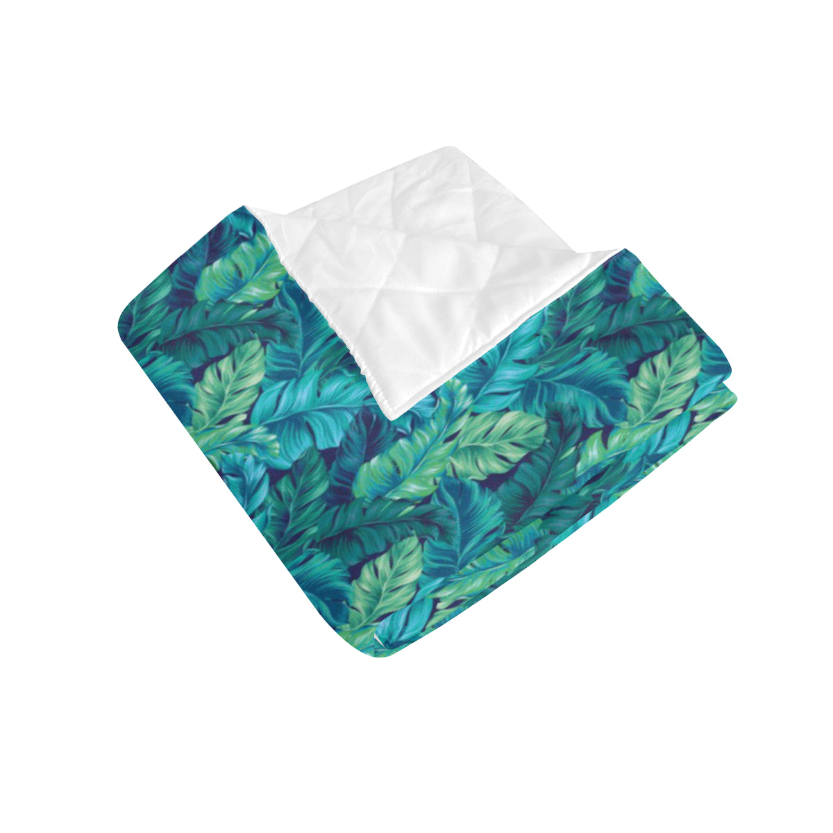 Banana Leaf Pattern Print Design 06 Premium Quilt