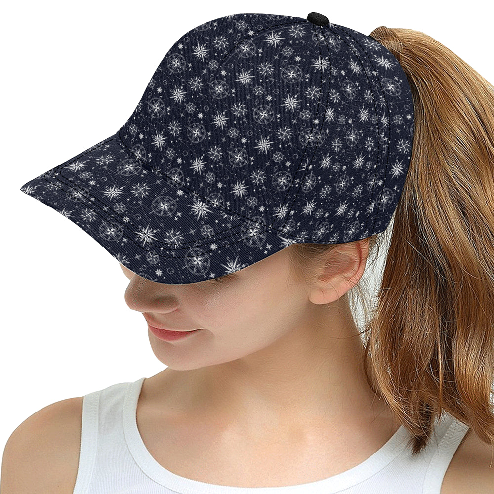 Nautical Sky Design Themed Print Snapback Cap