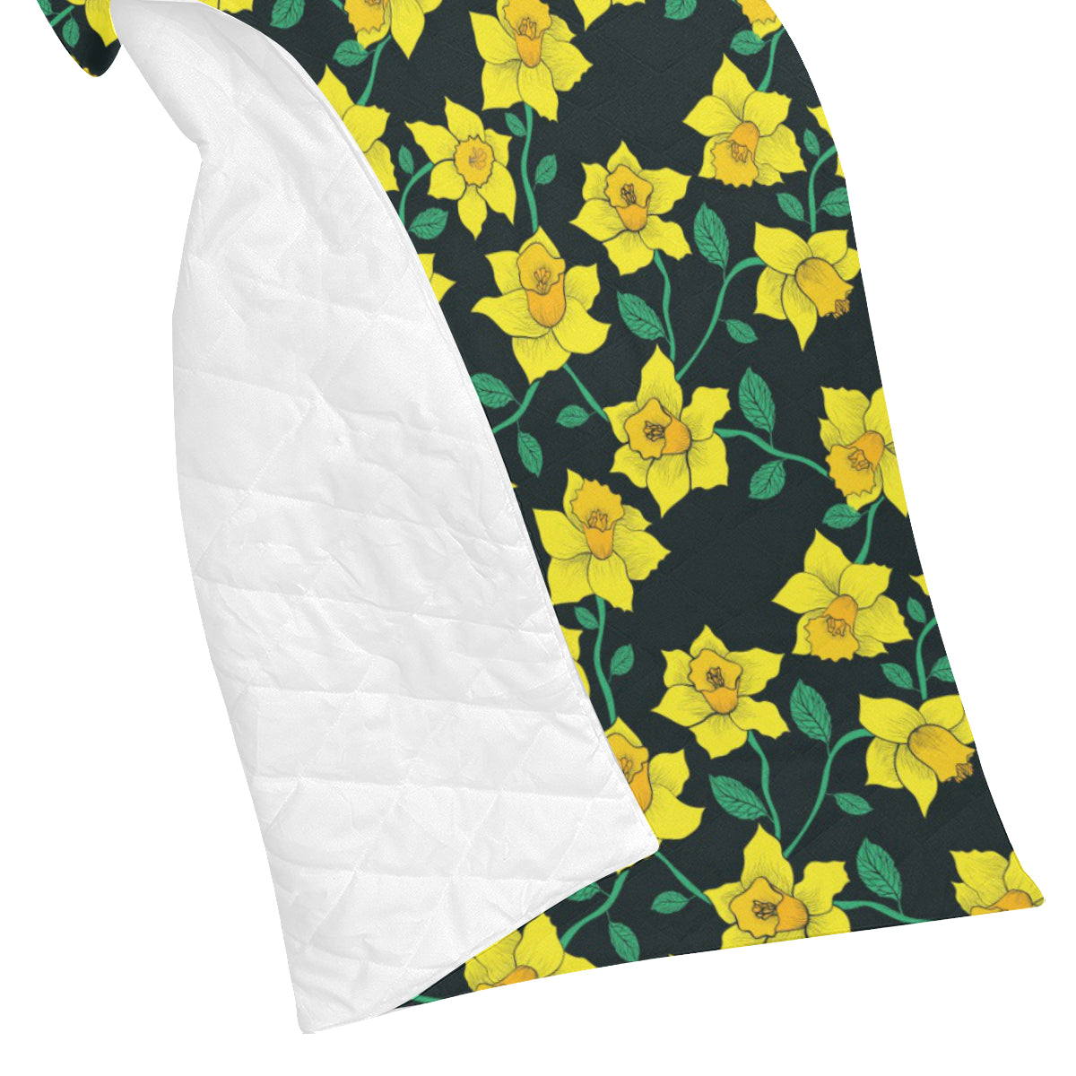Daffodils Pattern Print Design DF03 Premium Quilt