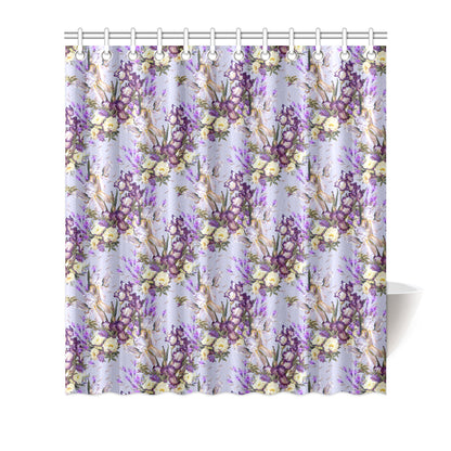 Iris Pattern Print Design IR07 Shower Curtain