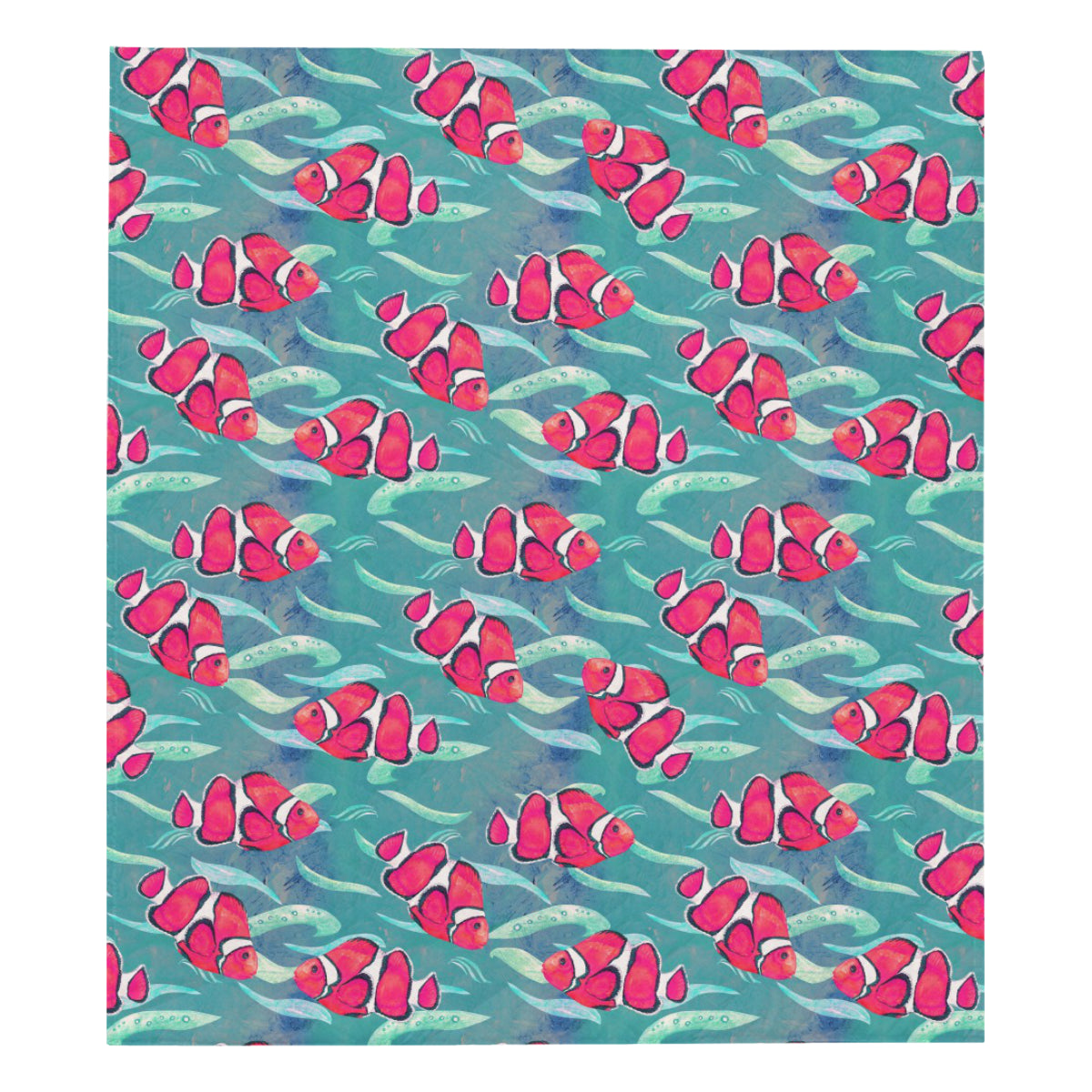 Clownfish Pattern Print Design 02 Premium Quilt