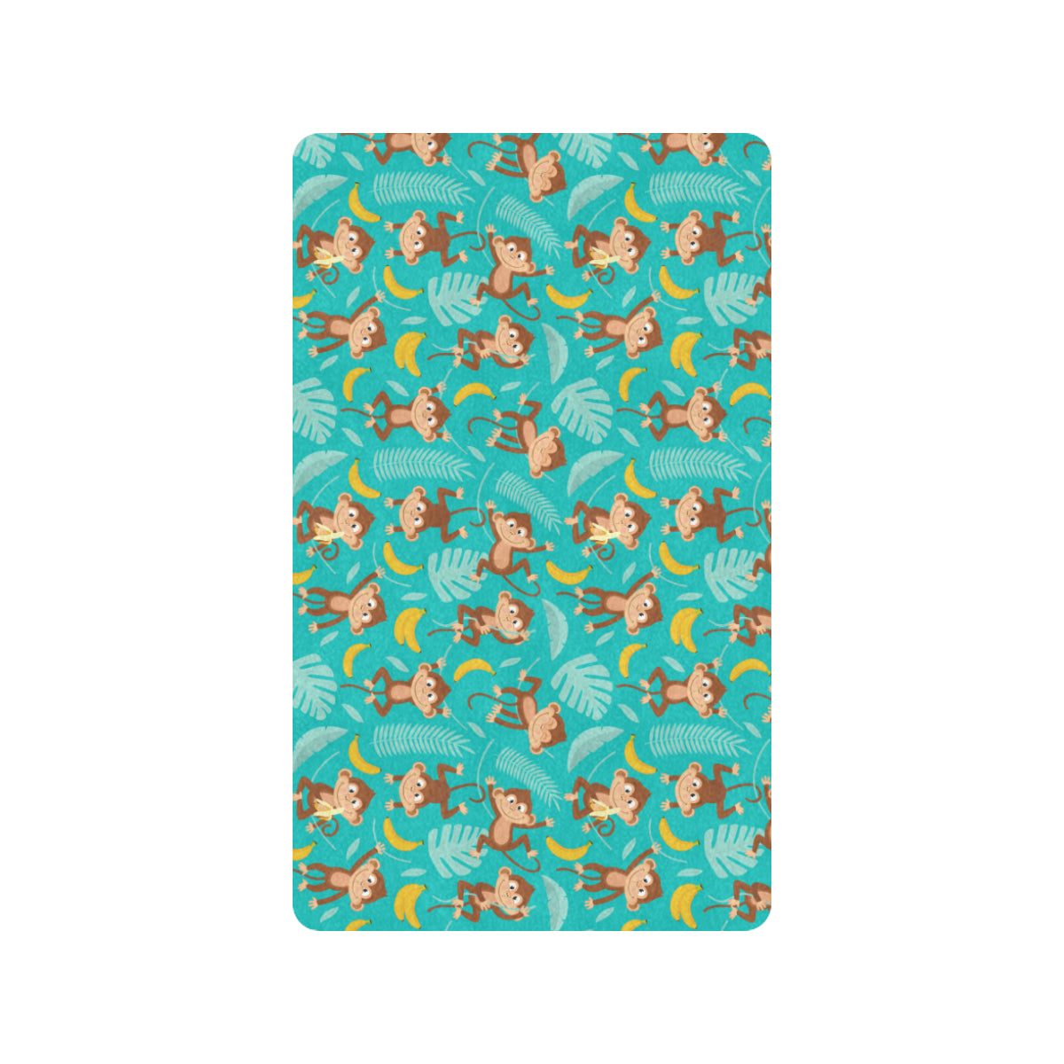 Monkey Happy Design Themed Print Rubber Doormat