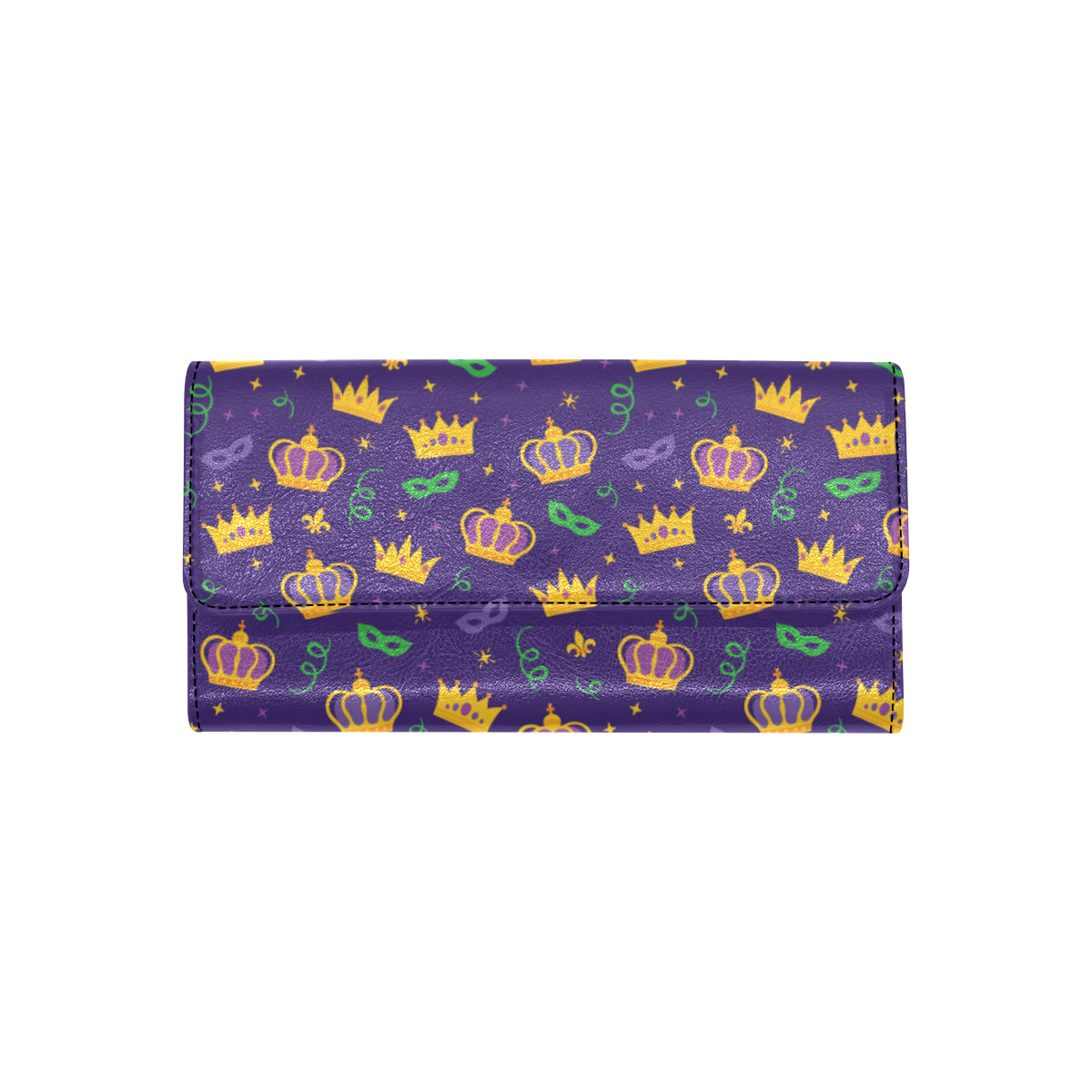 Mardi Gras Pattern Print Design 03 Women's Trifold Wallet