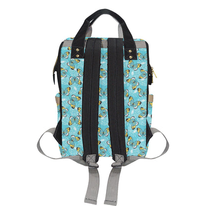 Butterfly Pattern Print Design 010 Diaper Bag Backpack