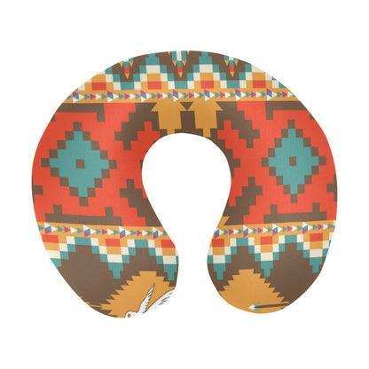 Native Pattern Print Design A01 U-Shaped Travel Neck Pillow