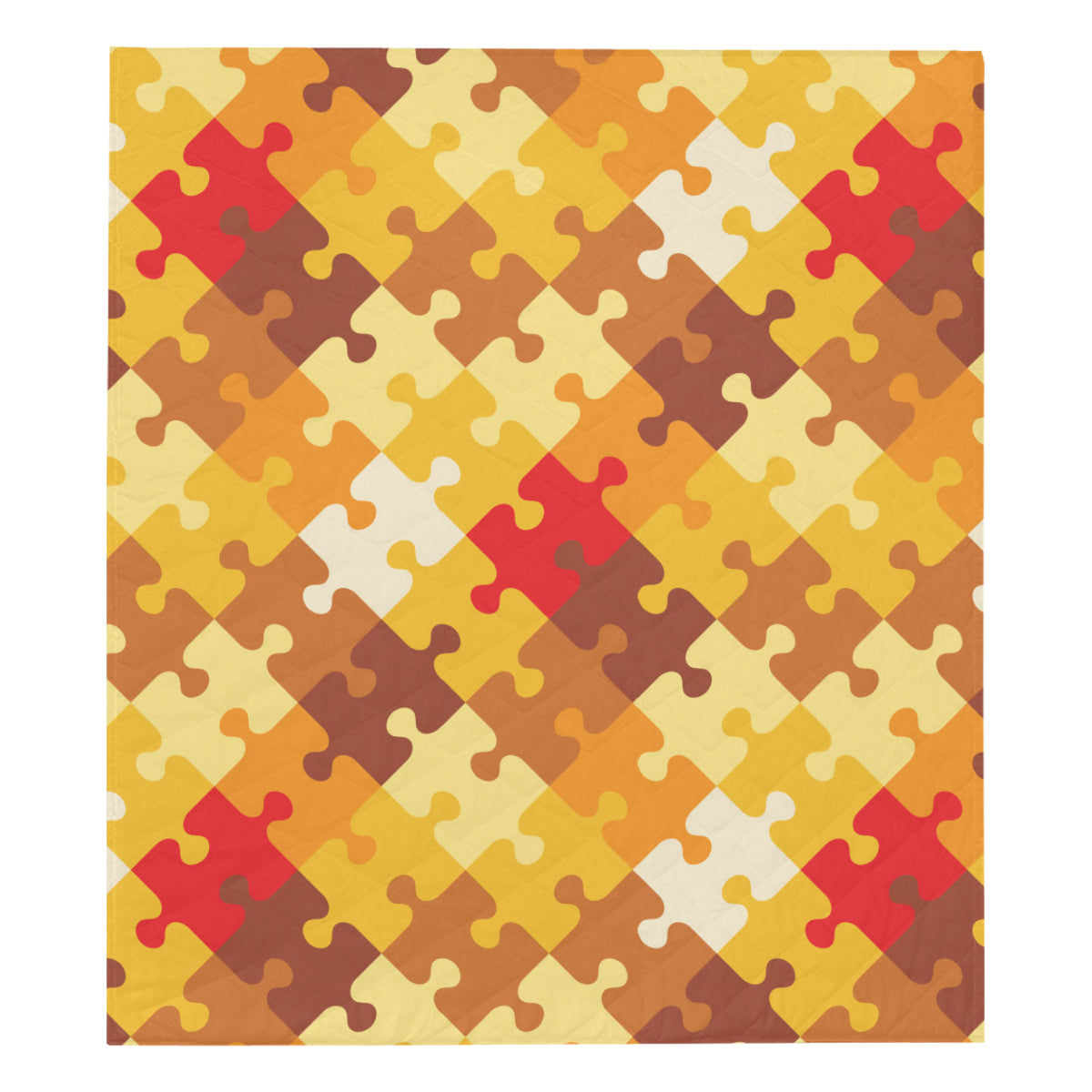 Puzzle Pattern Print Design A01 Premium Quilt