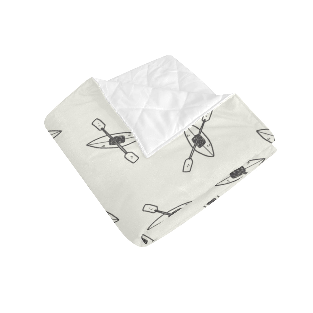 Kayak Pattern Print Design 01 Premium Quilt