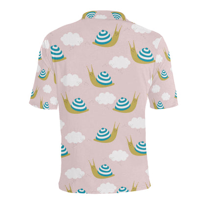 Snail Pattern Print Design 02 Men Polo Shirt