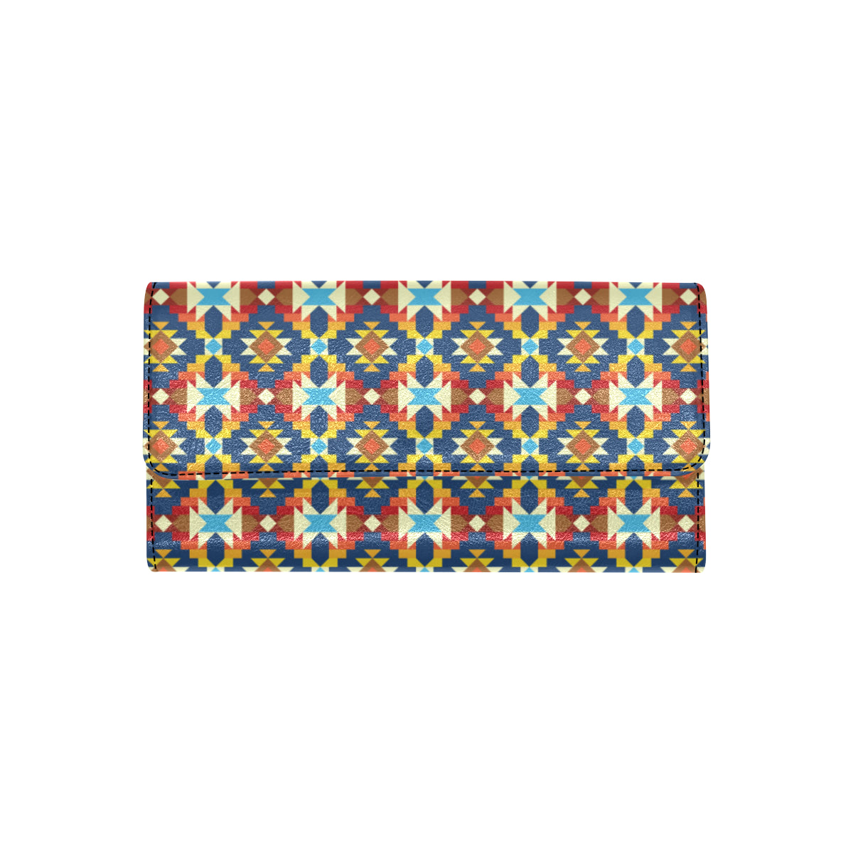Aztec Pattern Print Design 01 Women's Trifold Wallet