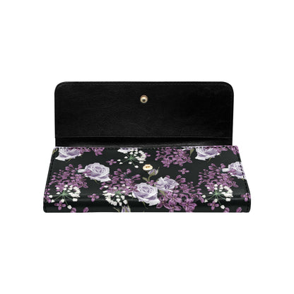 Lilac Pattern Print Design LI04 Women's Trifold Wallet