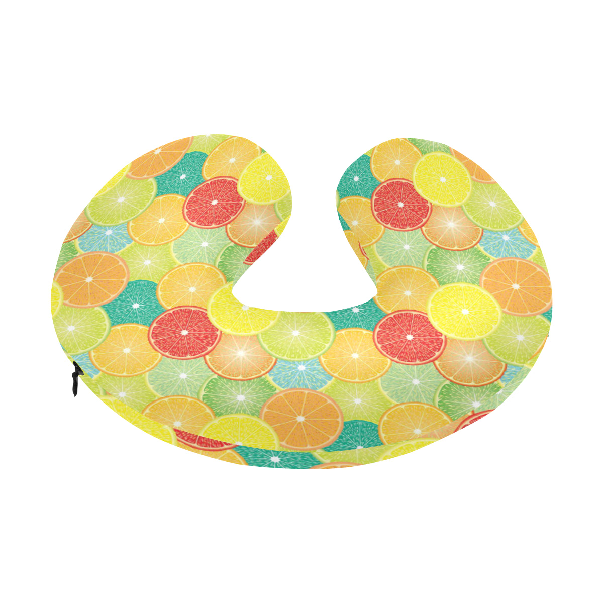 Citrus Pattern Print Design 01 U-Shaped Travel Neck Pillow