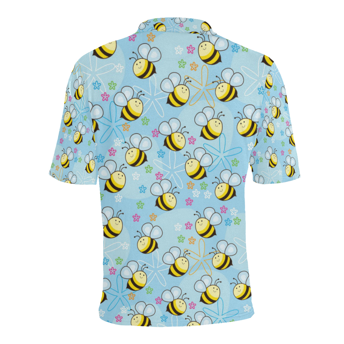Bee Pattern Print Design BEE03 Men Polo Shirt