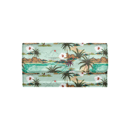 Pacific island Pattern Print Design A03 Women's Trifold Wallet