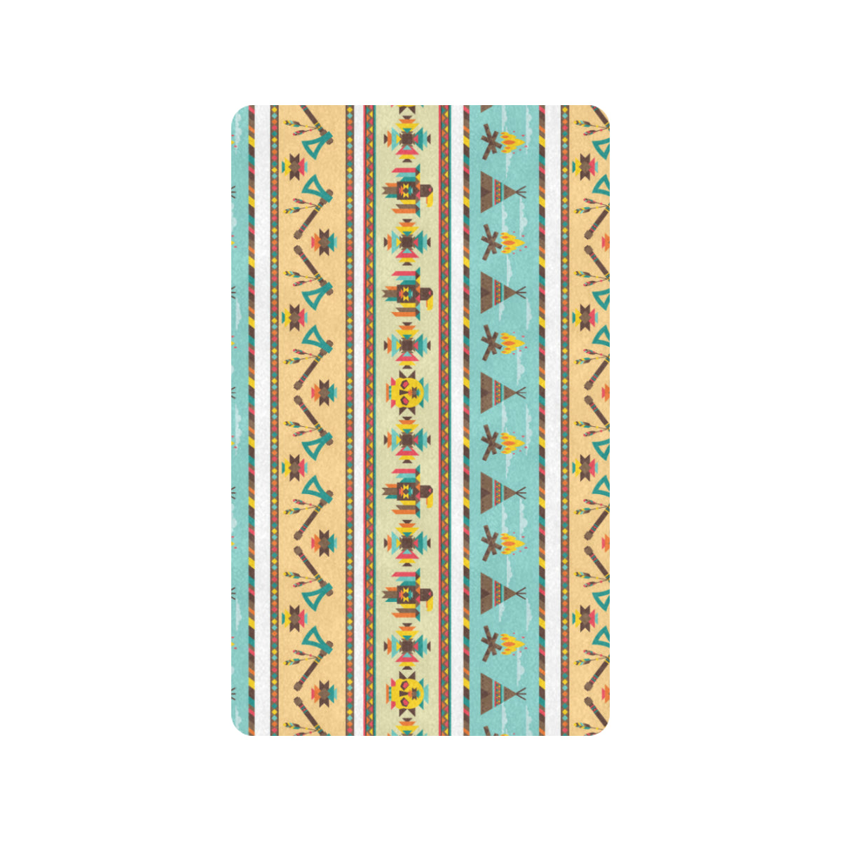 American indian Life Pattern Rubber Doormat