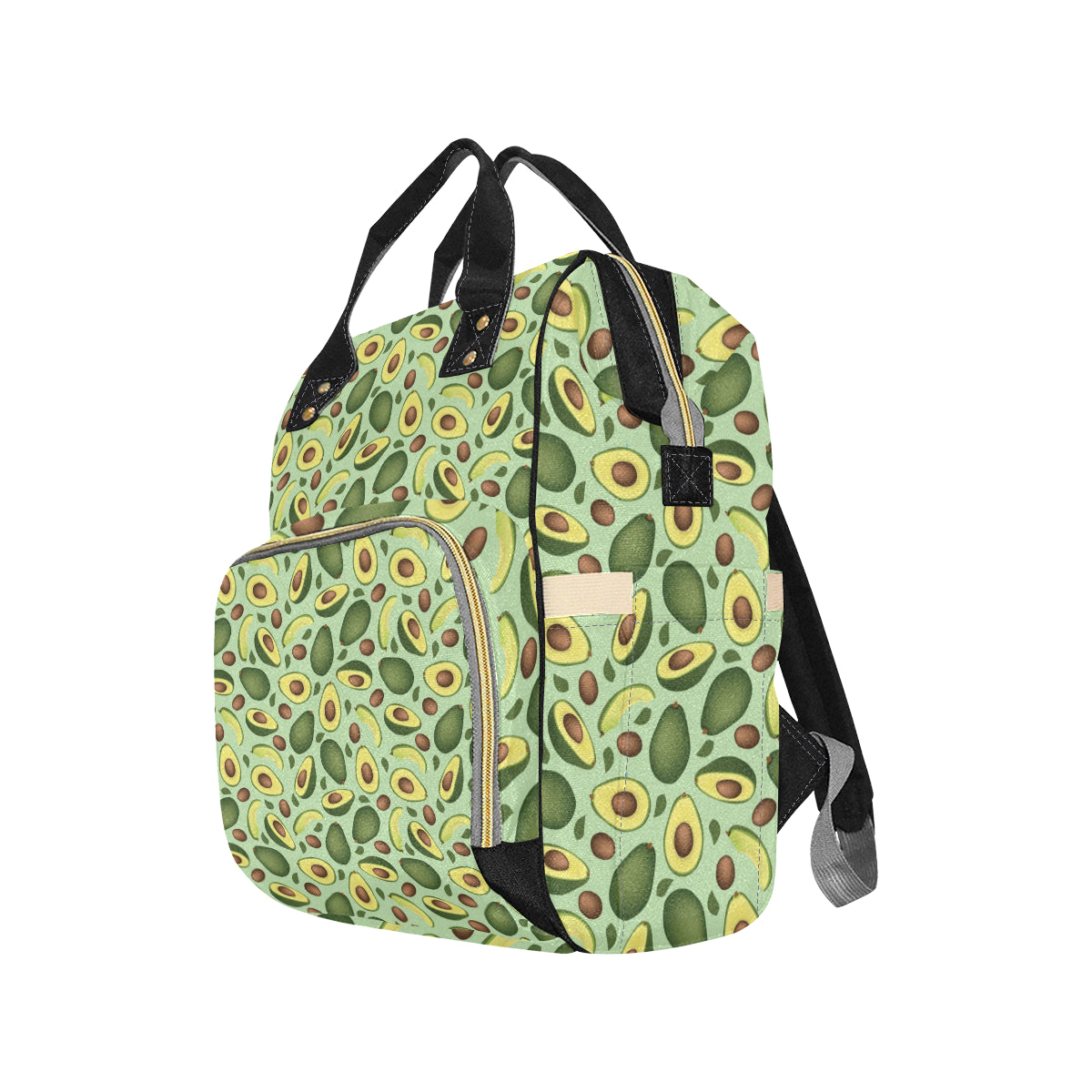 Avocado Pattern Print Design AC01 Diaper Bag Backpack