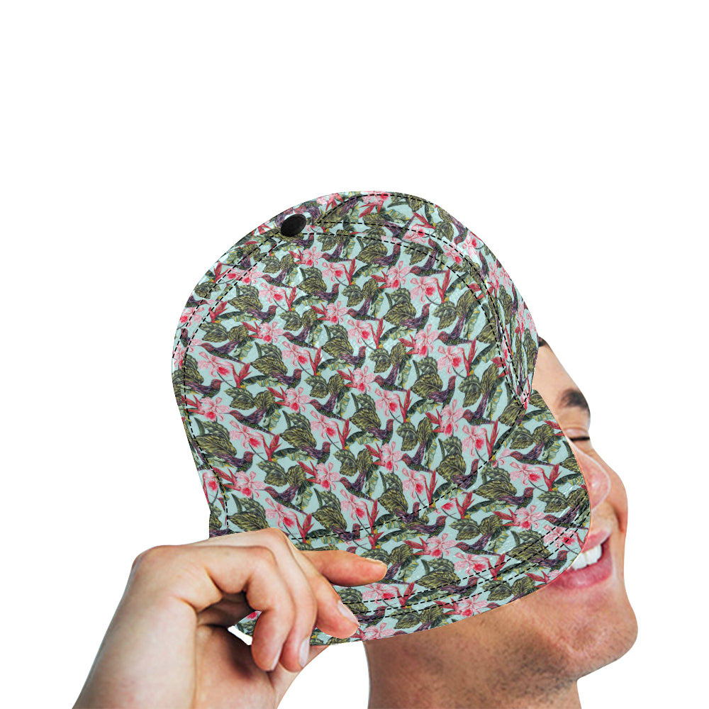 Hummingbird Cute Themed Print Snapback Cap