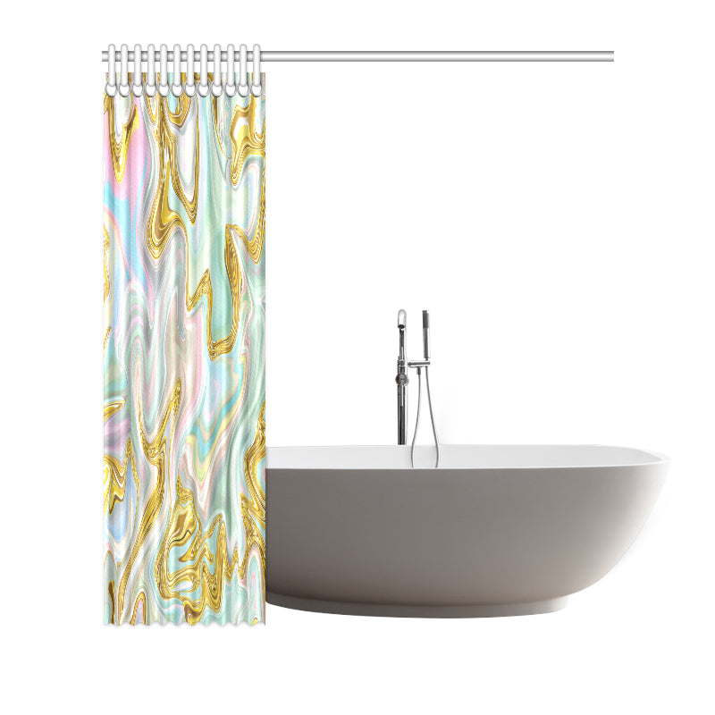 Gold Sweet Marble Shower Curtain
