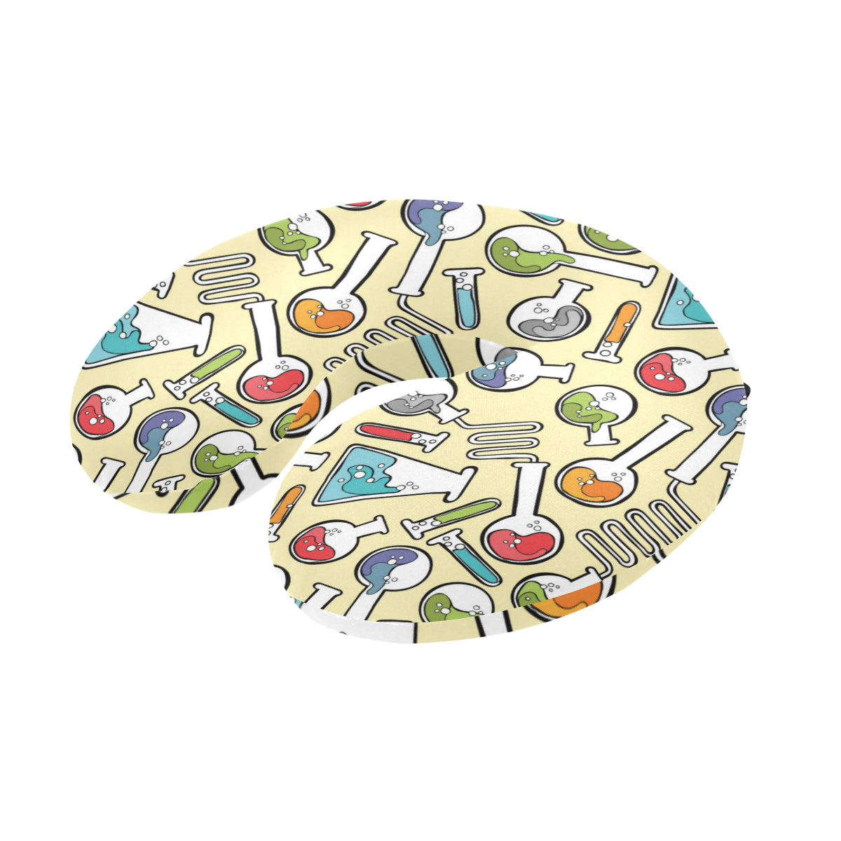Chemical Pattern Print Design 04 U-Shaped Travel Neck Pillow