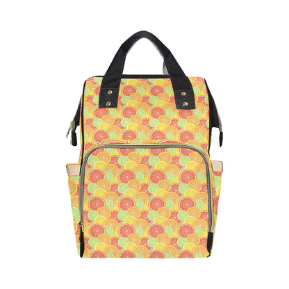 Grapefruit Pattern Print Design GF01 Diaper Bag Backpack