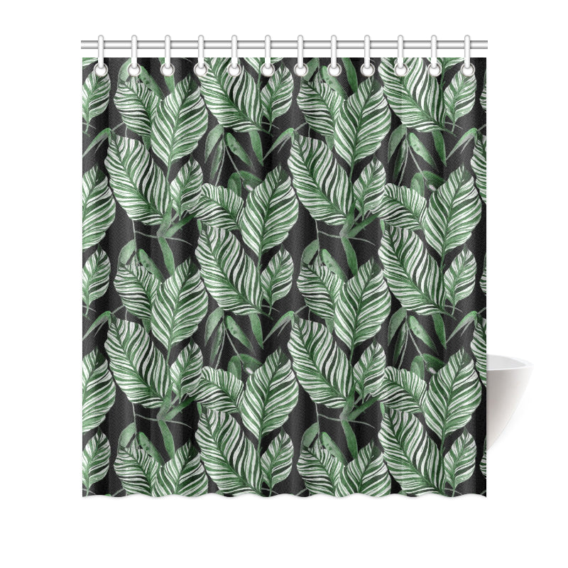 Palm Leaves Pattern Print Design PL09 Shower Curtain