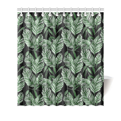 Palm Leaves Pattern Print Design PL09 Shower Curtain