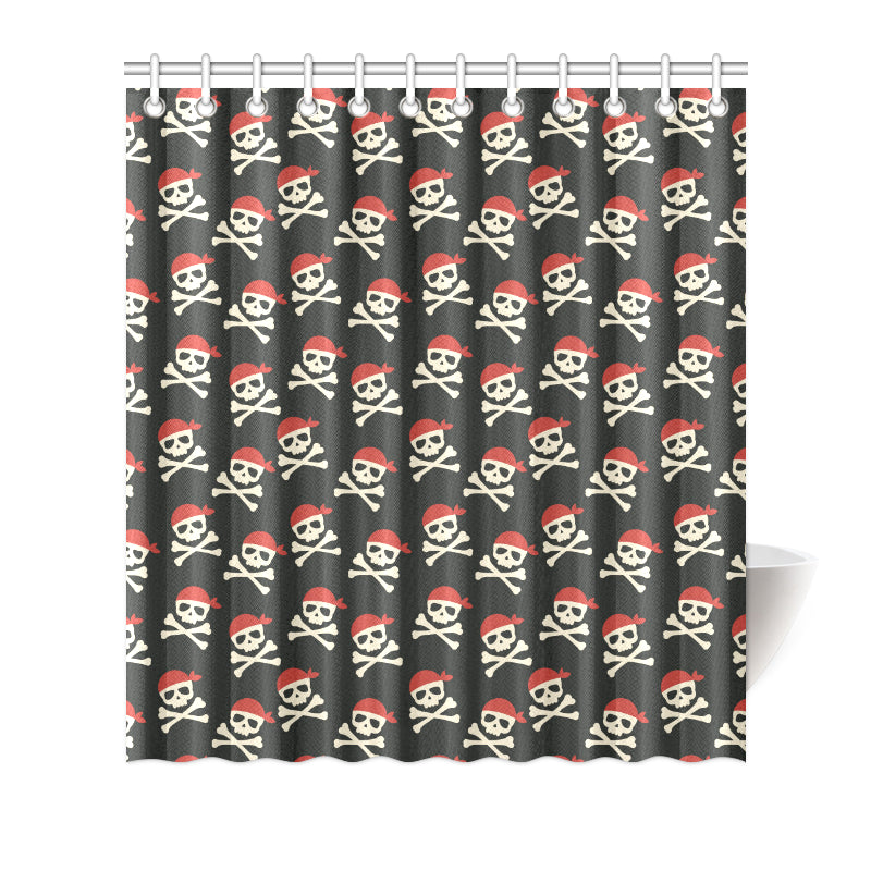 Pirate Pattern Print Design A04 Shower Curtain