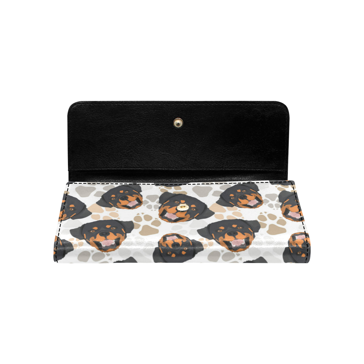 Rottweiler Pattern Print Design A03 Women's Trifold Wallet