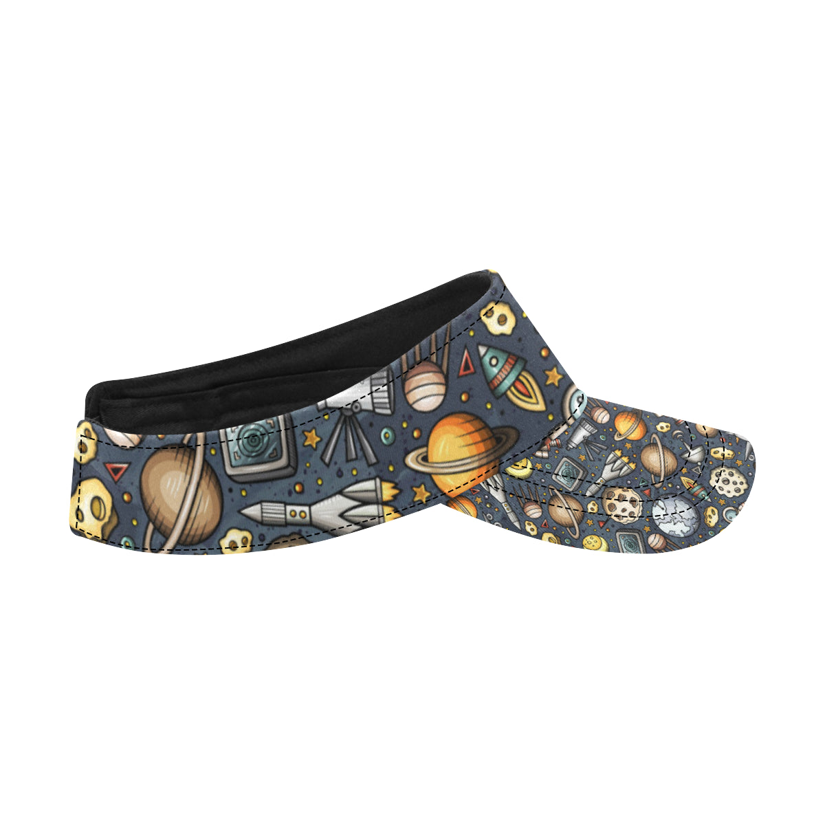 Space Pattern Print Unisex Sun Visor