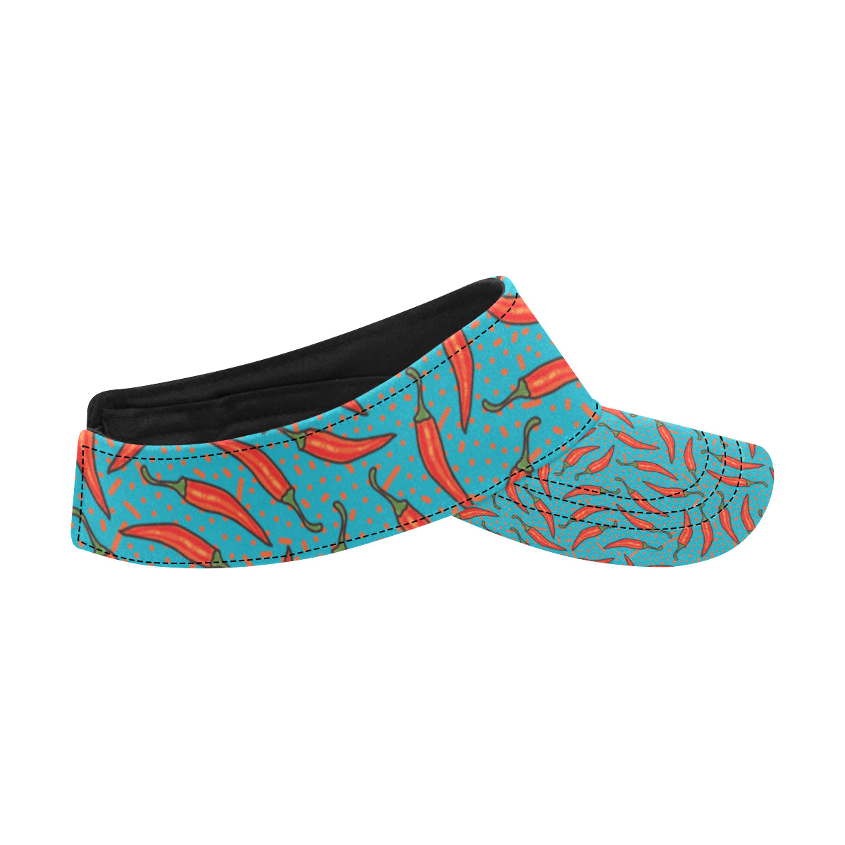 Chilli Pepper Pattern Print Design 05 Unisex Sun Visor